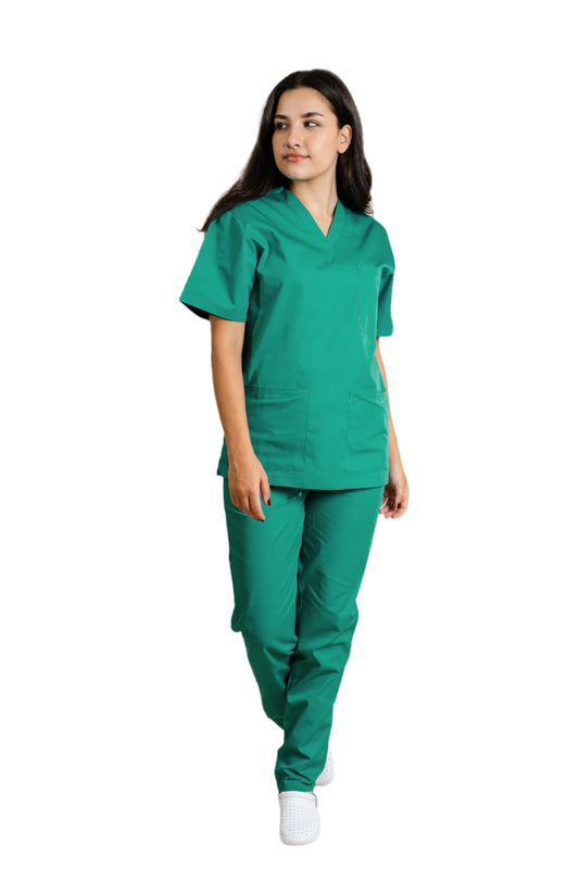 Costum medical tercot 180g verde smarald unisex Colombo