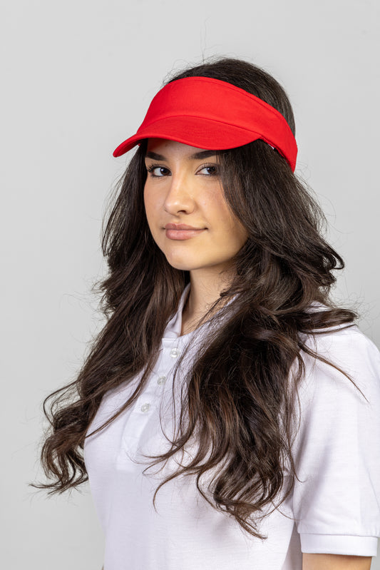 Cozoroc de soare rosu bumbac 280g Sunvisor