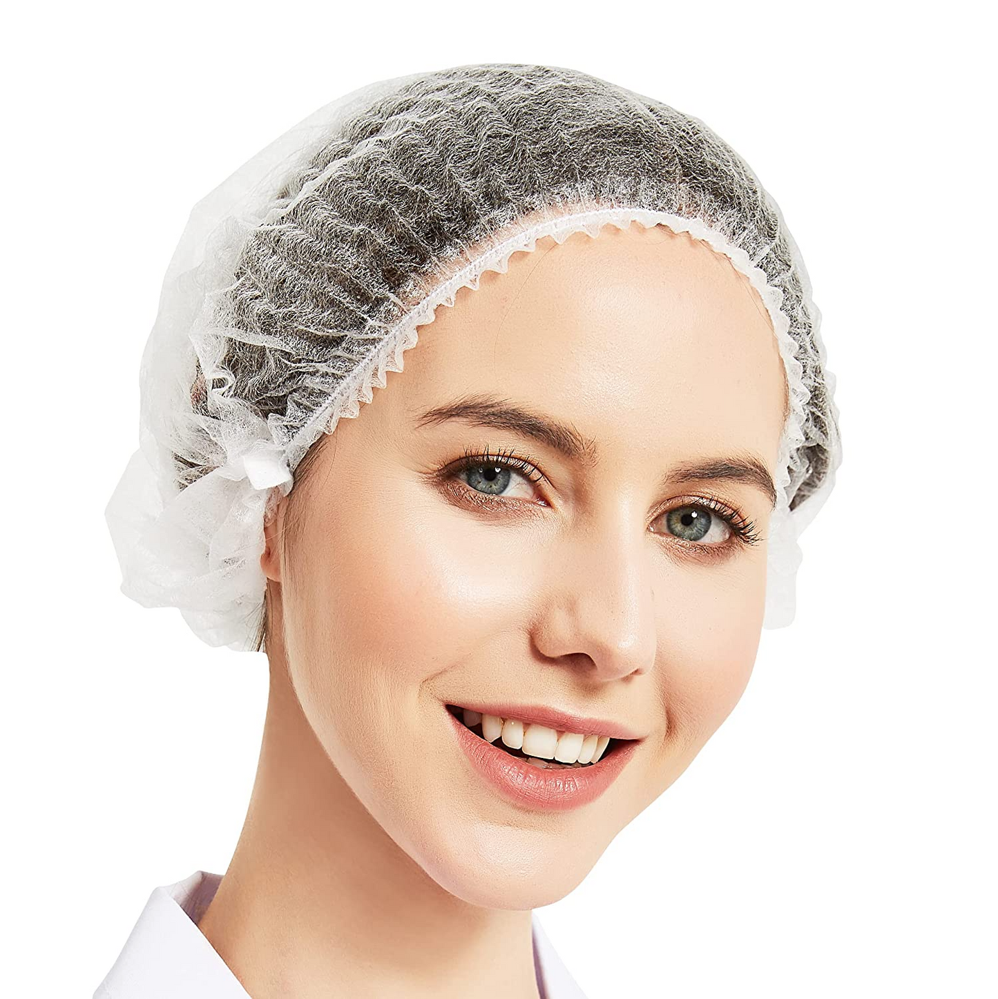 Bonete unica folosinta un elastic albe 12g 100buc