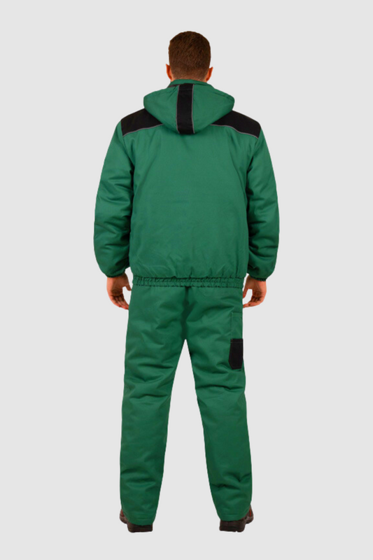 Geaca de iarna impermeabila matlasata bumbac verde Zeus