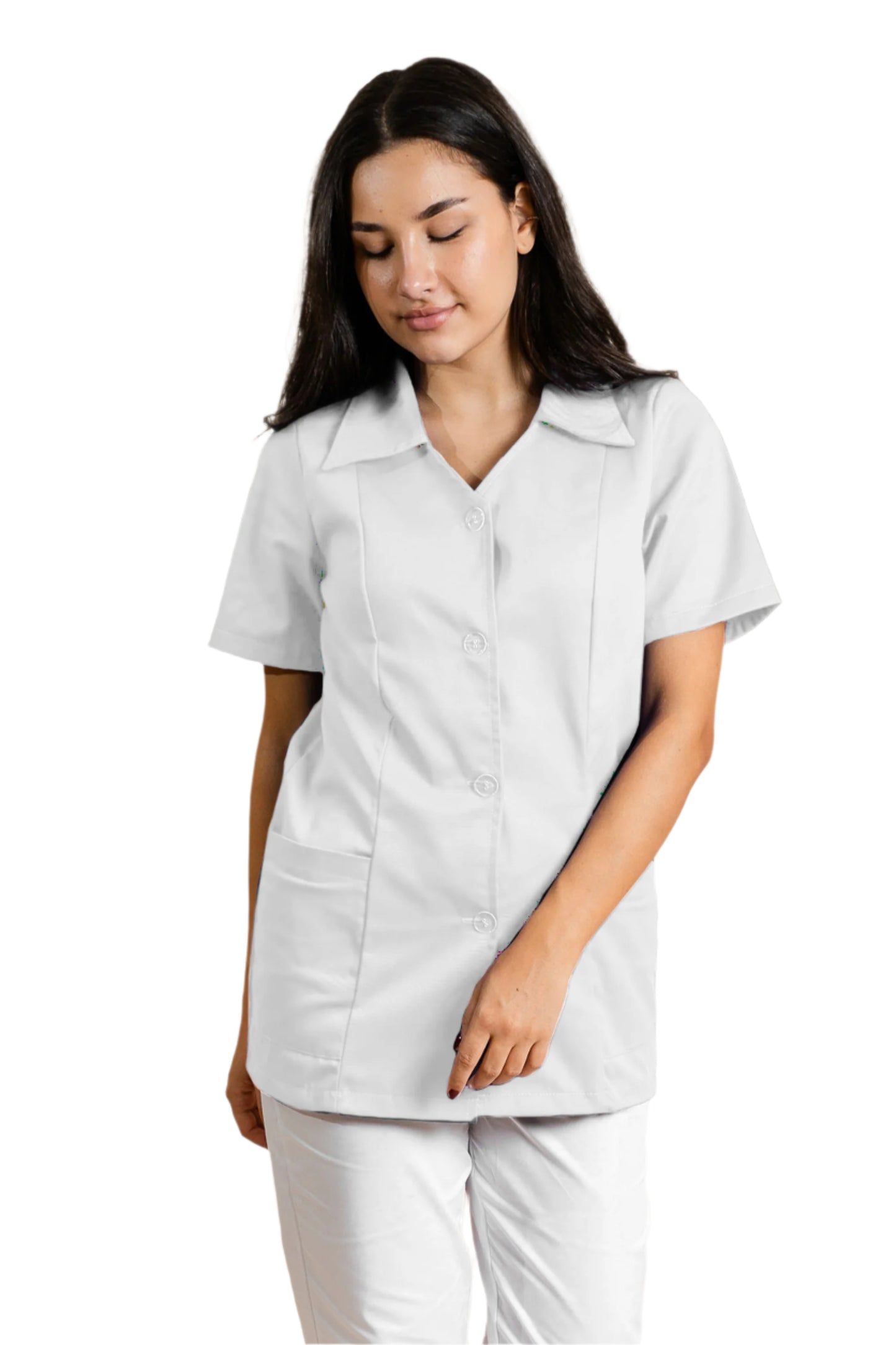 Halat de lucru alb dama tercot 195g Viki