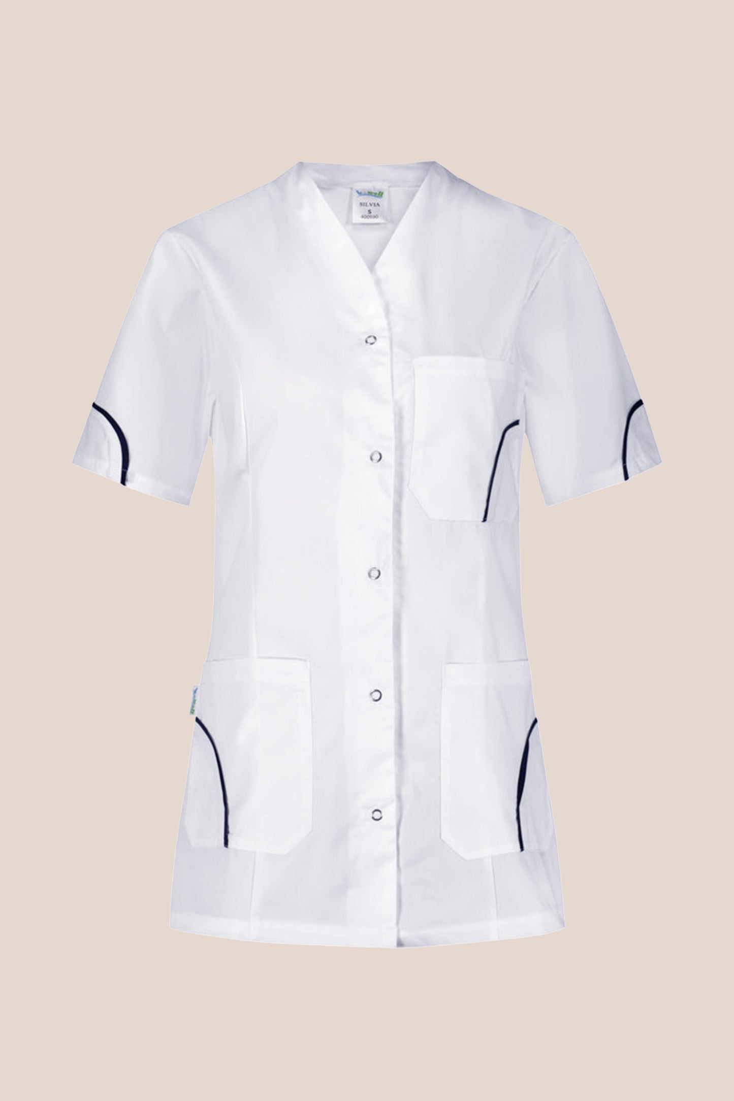 Bluza medicala tercot 160g alb dama Silvia