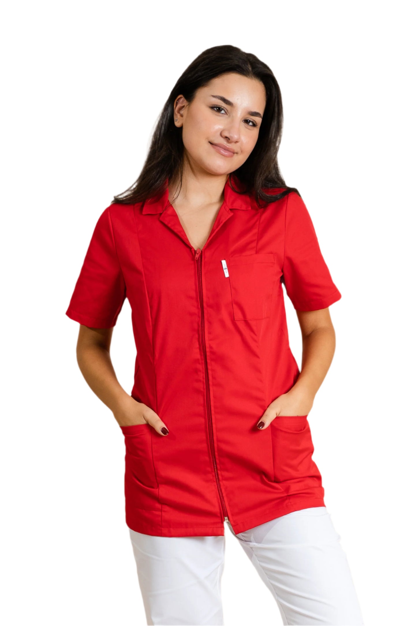 Halat de lucru rosu dama tercot 165g Rosa