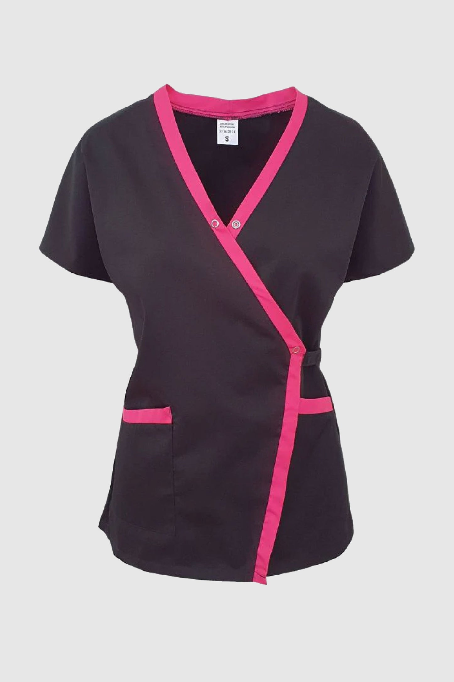 Halat de lucru kimono negru/Cilcam dama tercot 165g Kim
