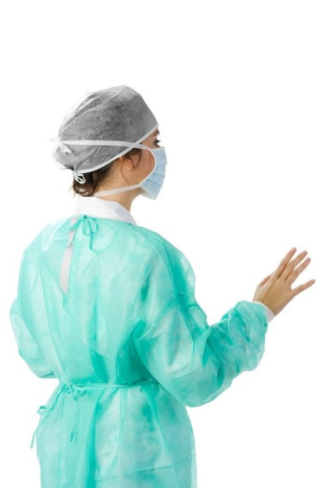 Set 10 halate medicale unica folosinta verde Manseta cu banda elastica 22gr