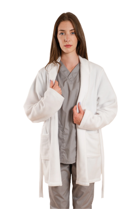Halat polar medical alb unisex fleece 270g Divia