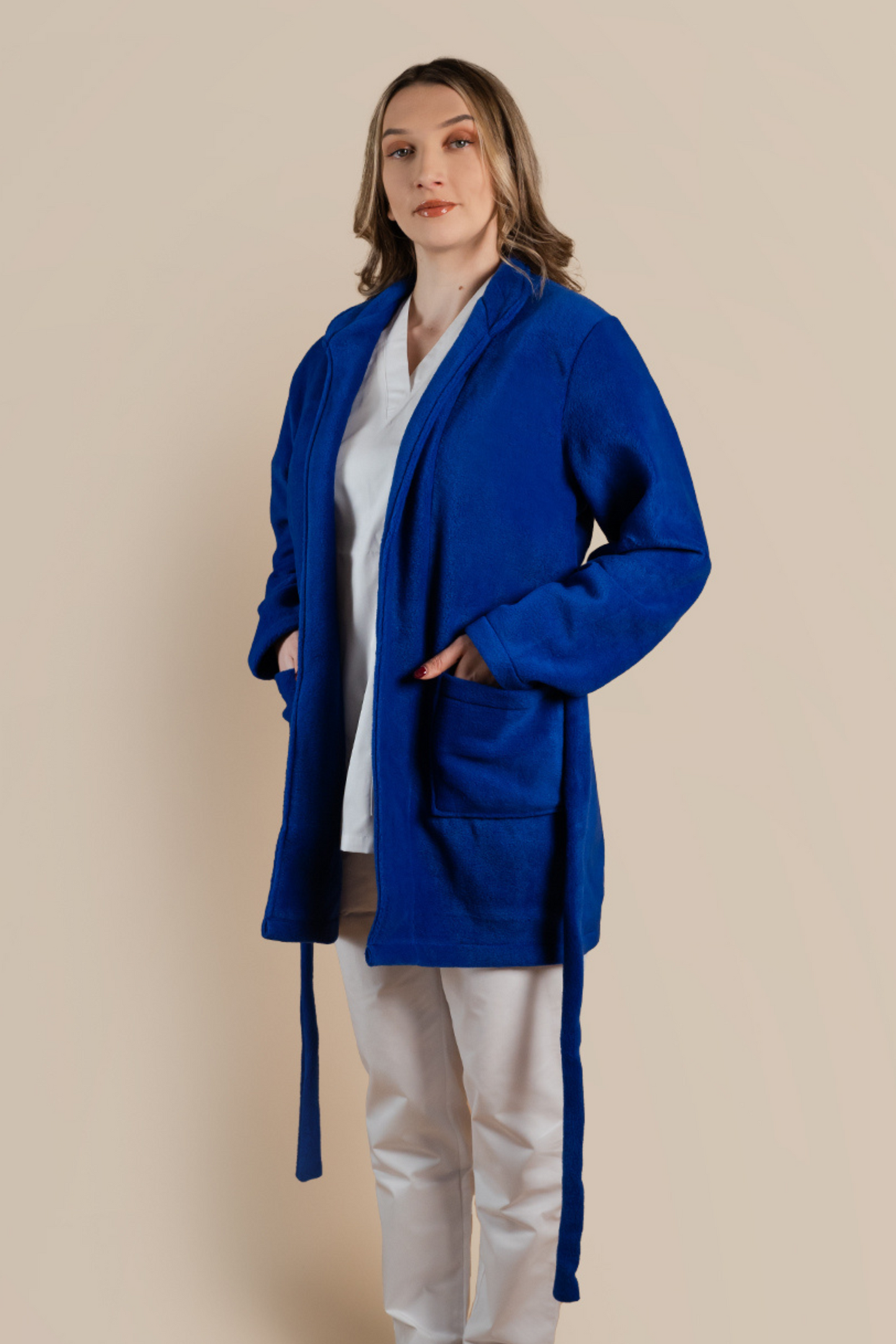 Halat polar medical albastru inchis unisex fleece 270g Divia