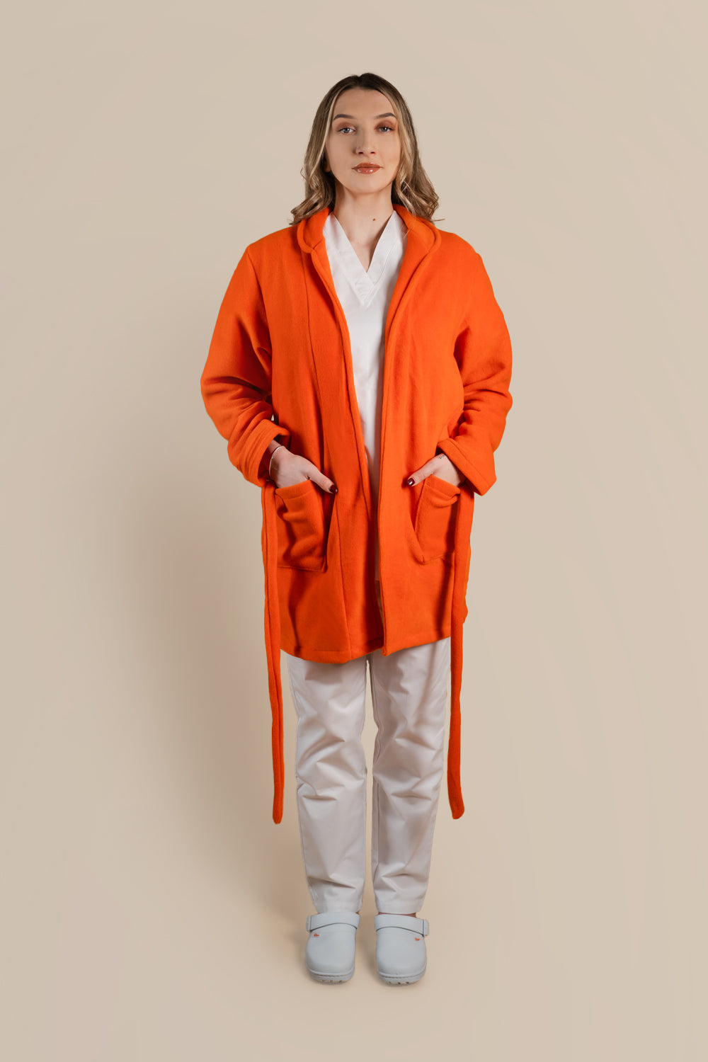Halat polar medical portocaliu unisex fleece 270g Divia