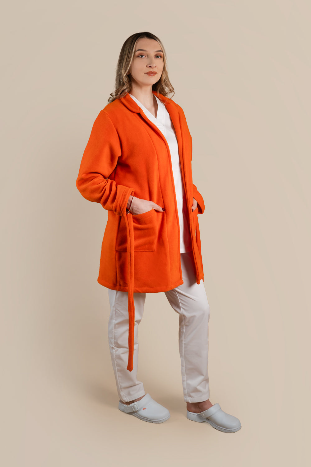 Halat polar medical portocaliu unisex fleece 270g Divia