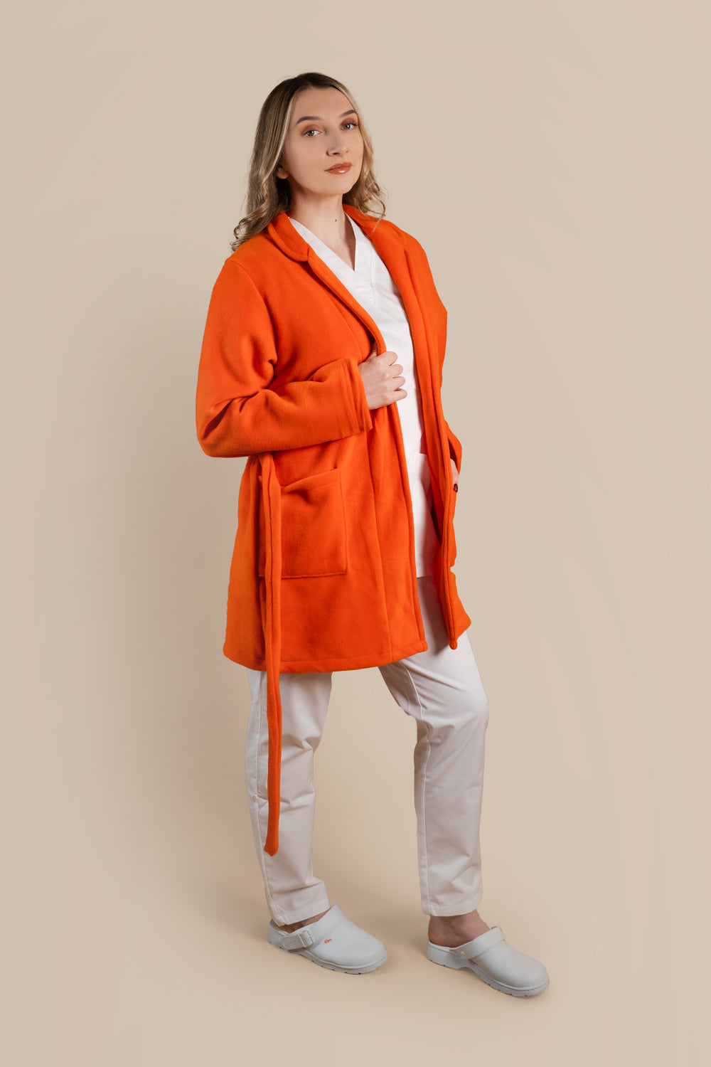 Halat polar medical portocaliu unisex fleece 270g Divia