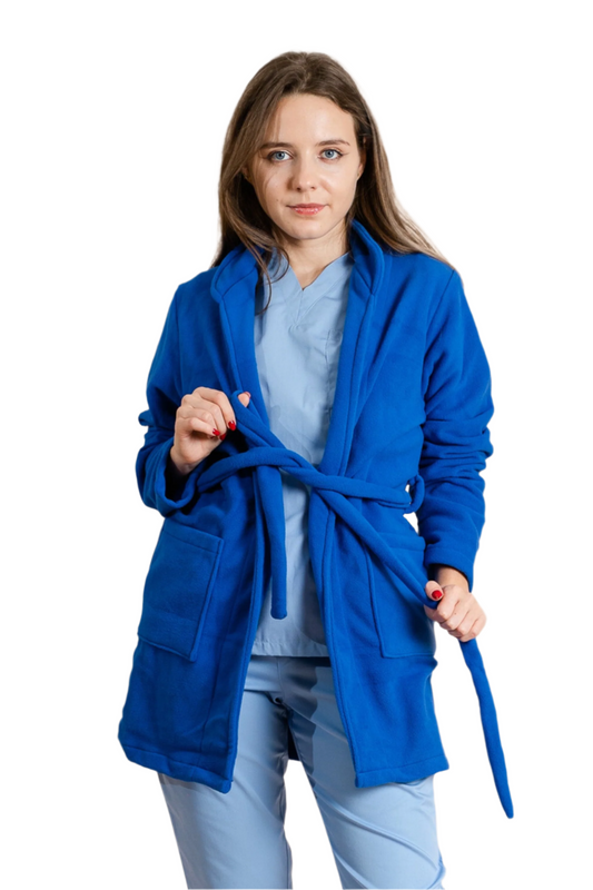 Halat polar medical albastru inchis unisex fleece 270g Divia