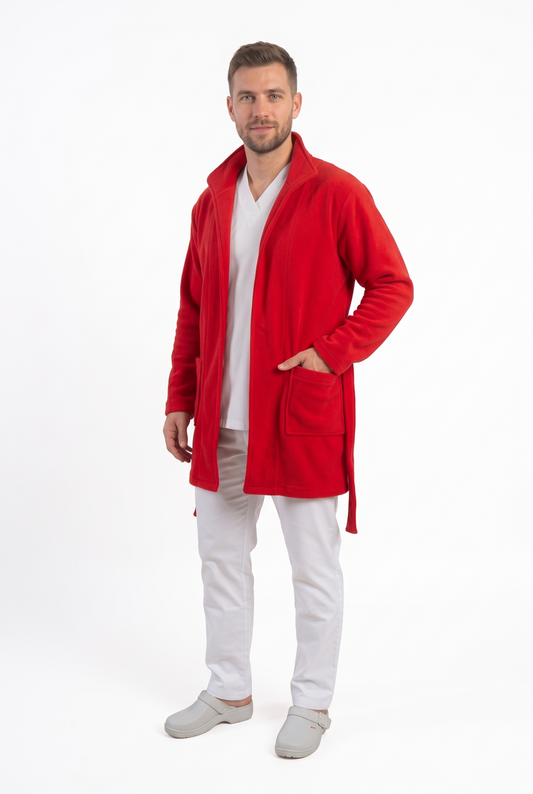 Halat polar medical rosu unisex fleece 270g Divia