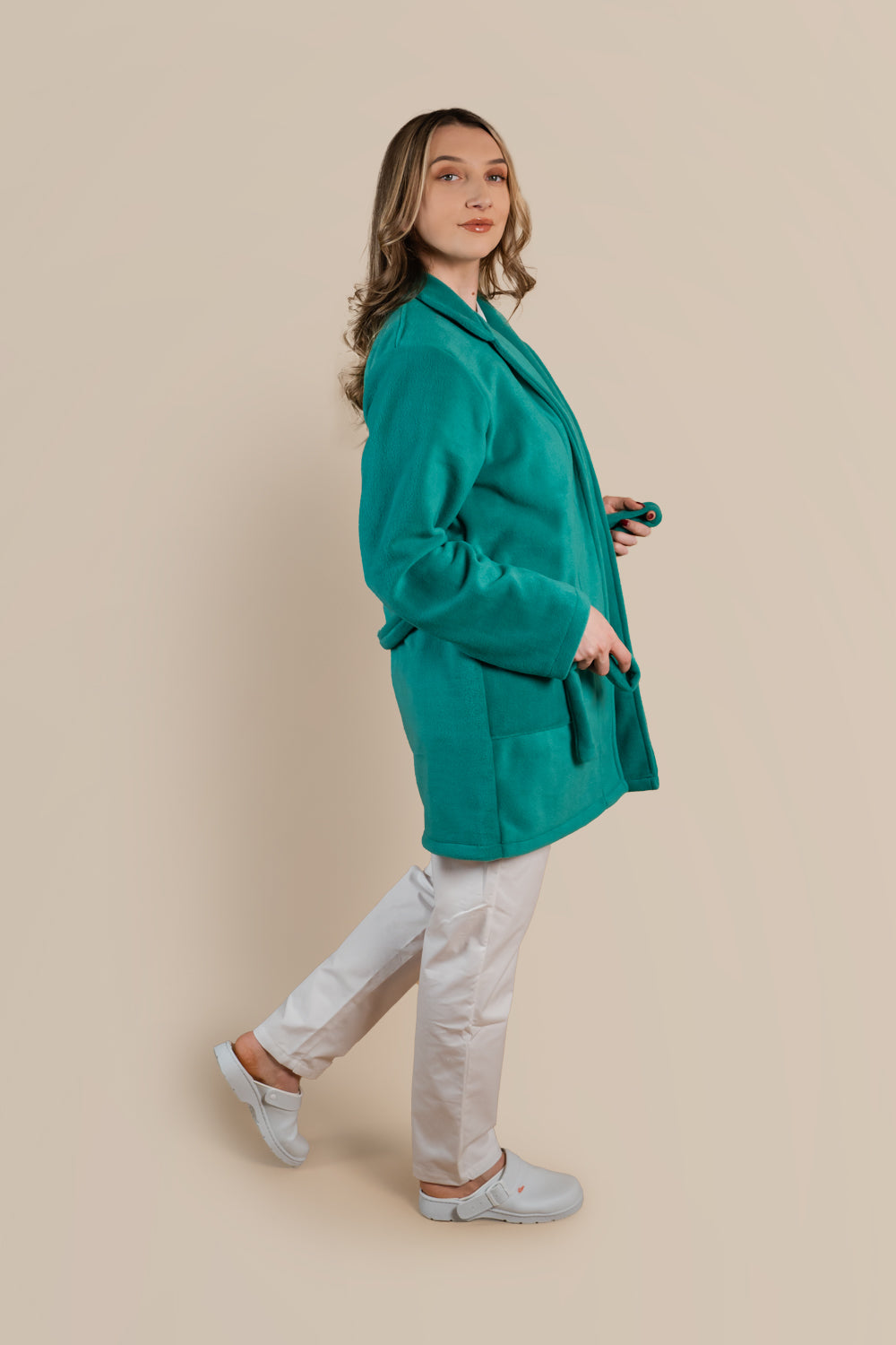 Halat polar medical verde cobalt unisex fleece 270g Divia