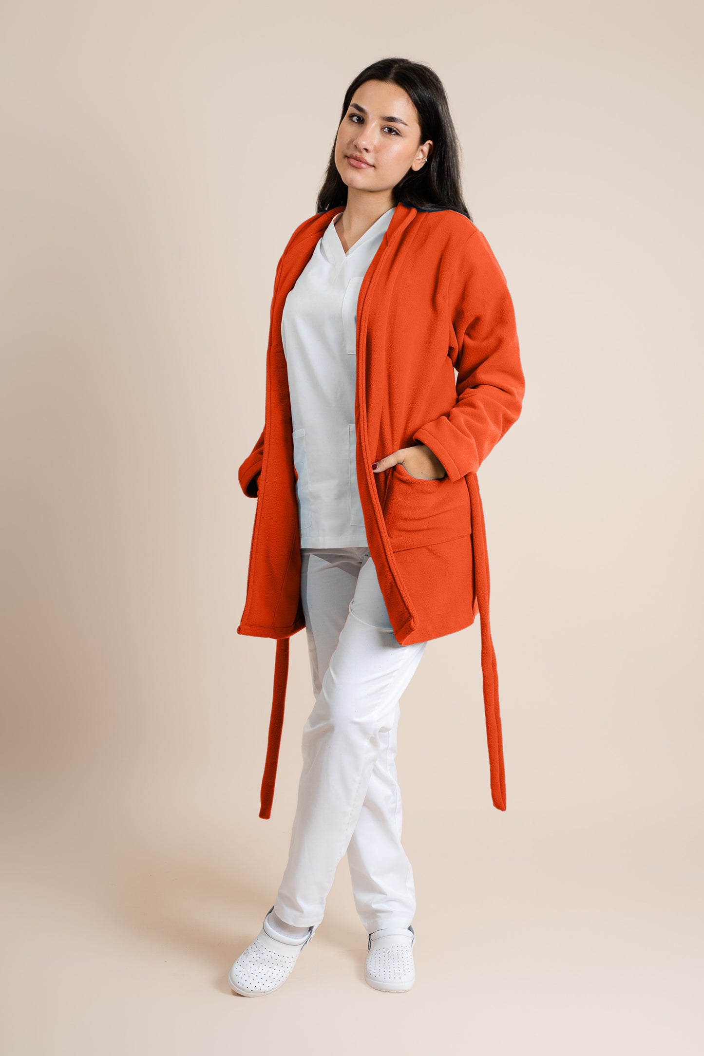 Halat polar medical portocaliu unisex fleece 270g Divia