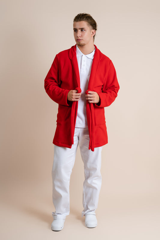 Halat polar medical rosu unisex fleece 270g Divia