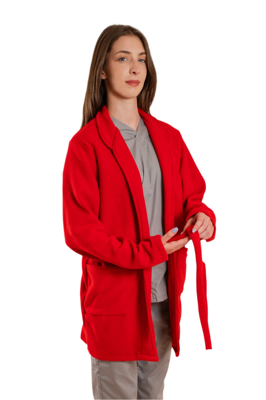 Halat polar medical rosu unisex fleece 270g Divia