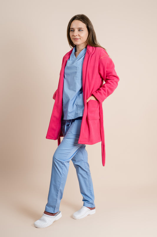 Halat polar medical roz unisex fleece 270g Divia