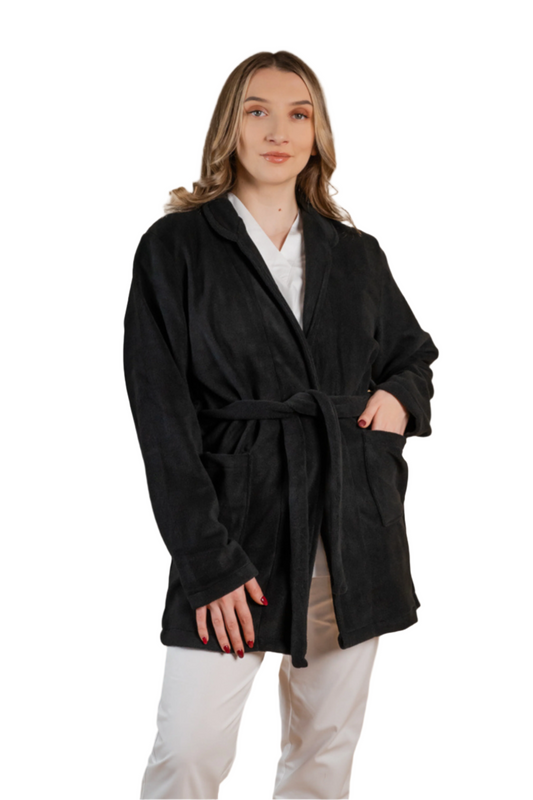 Halat polar medical negru unisex fleece 270g Divia