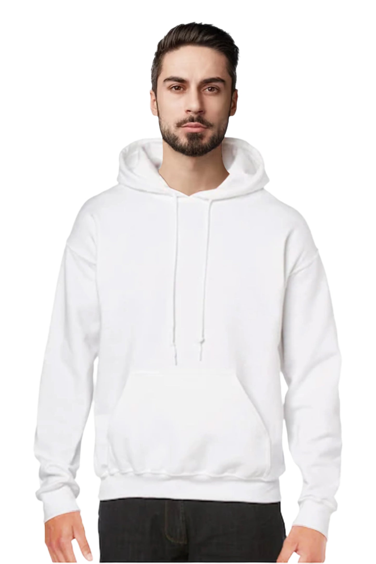 Hanorac alb unisex Bbc/Pes 280g Gildan