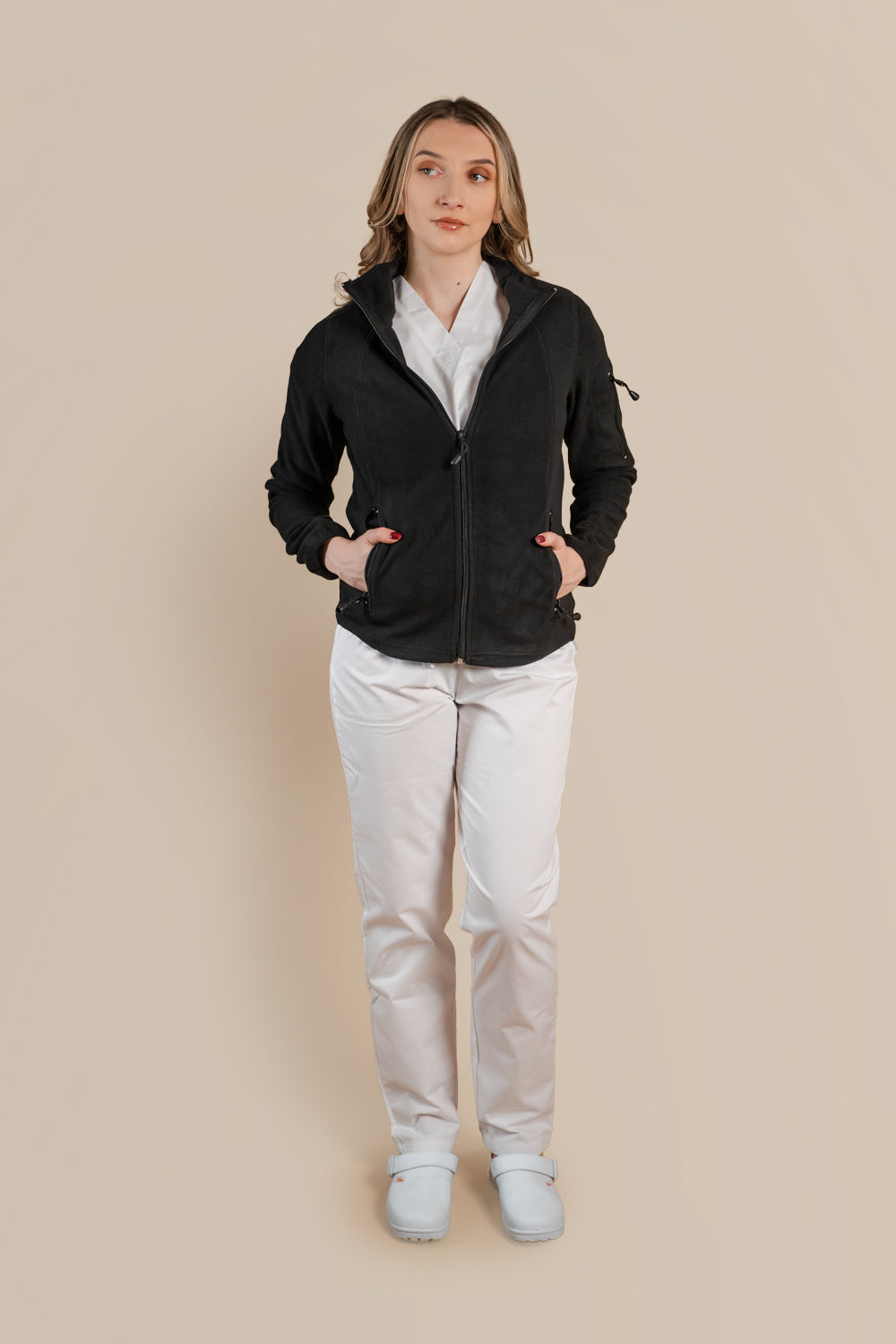 Jacheta din fleece pentru dama neagra Luciane