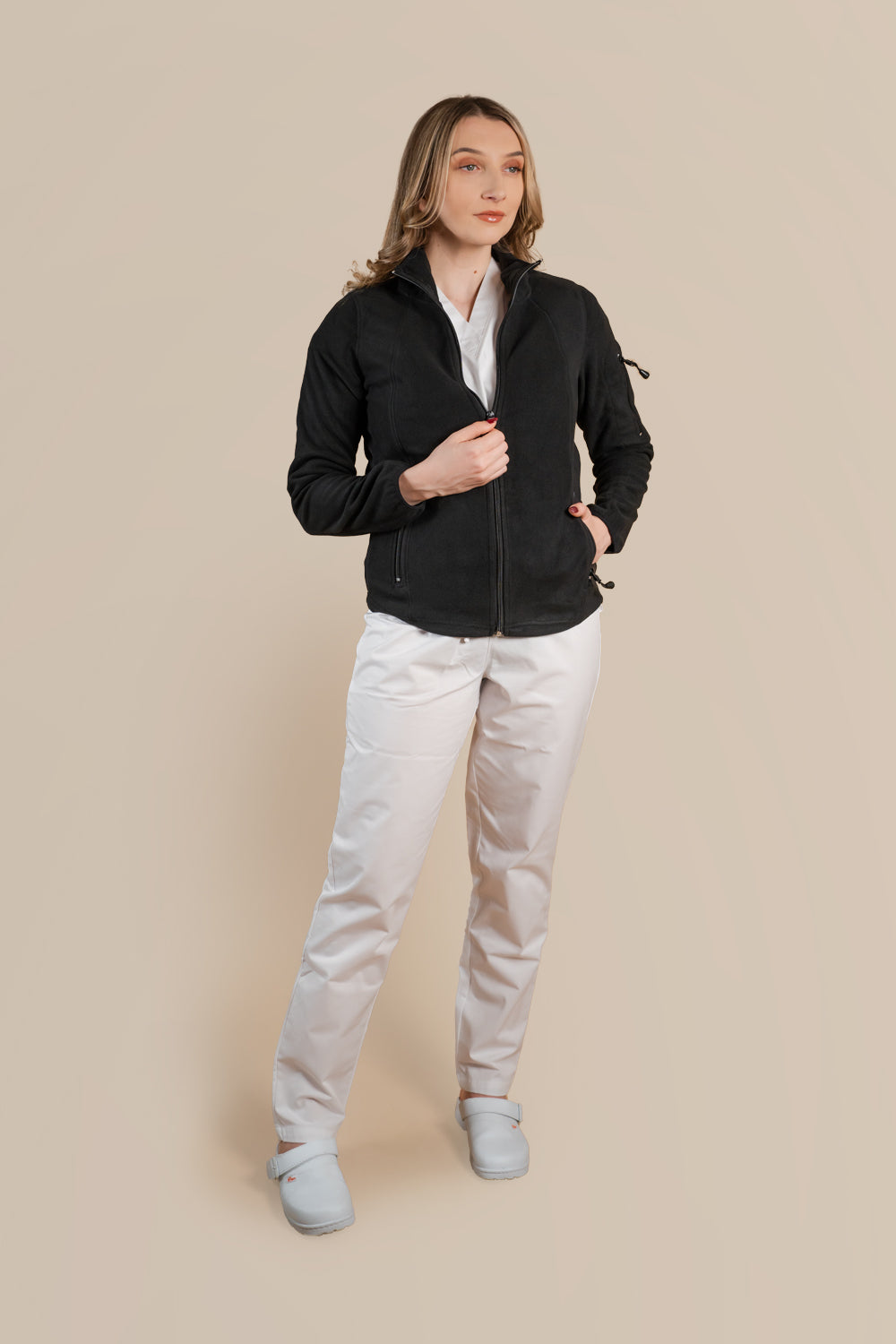 Jacheta din fleece pentru dama neagra Luciane