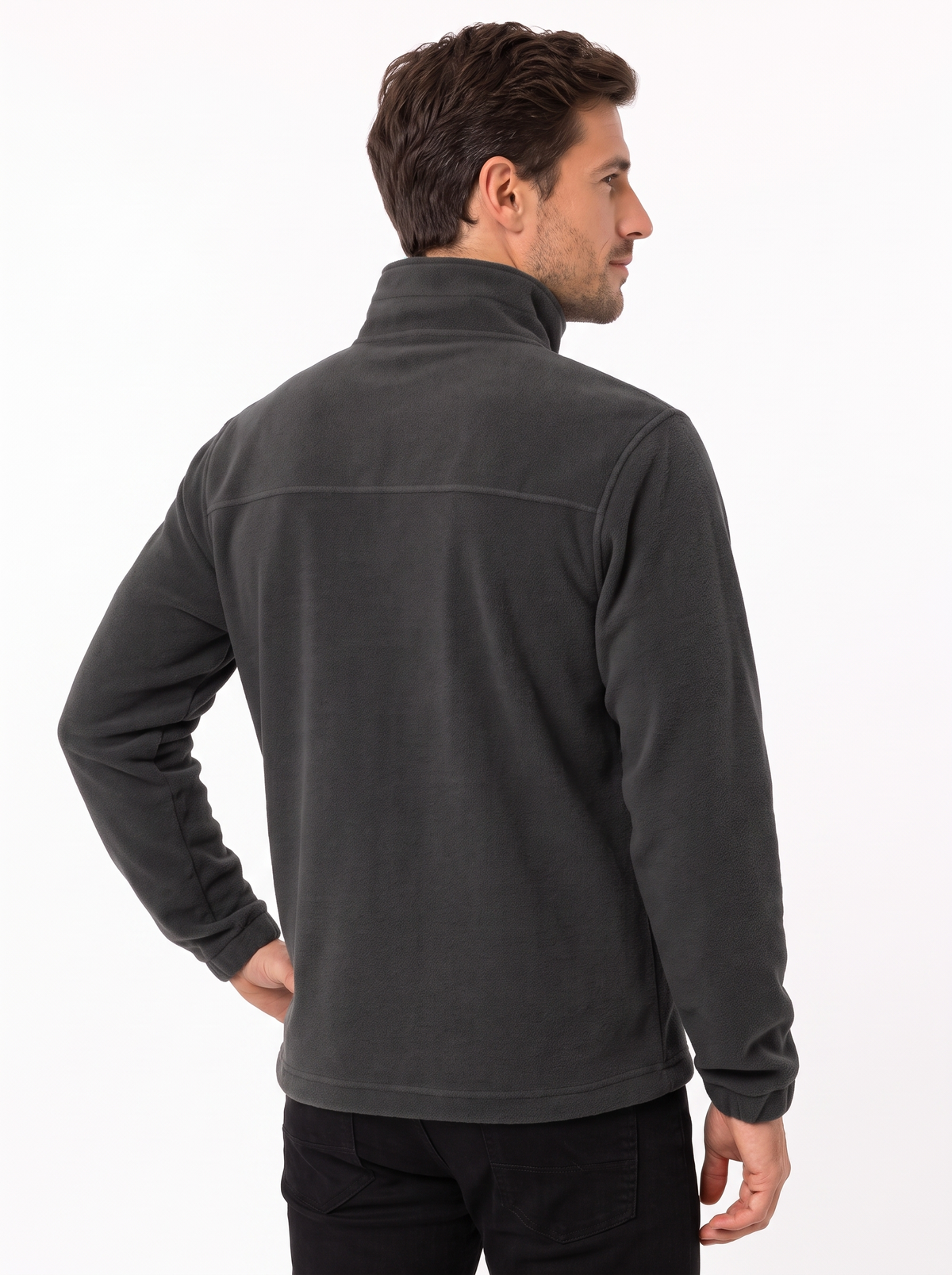 Jacheta fleece barbat gri inchis Jacket 501