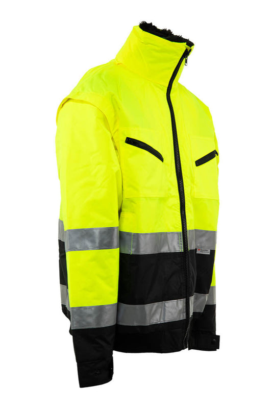 Jacheta protectie inalta vizibilitate 3 in 1 Alaska Renania galben fluo (5B16)(9176)