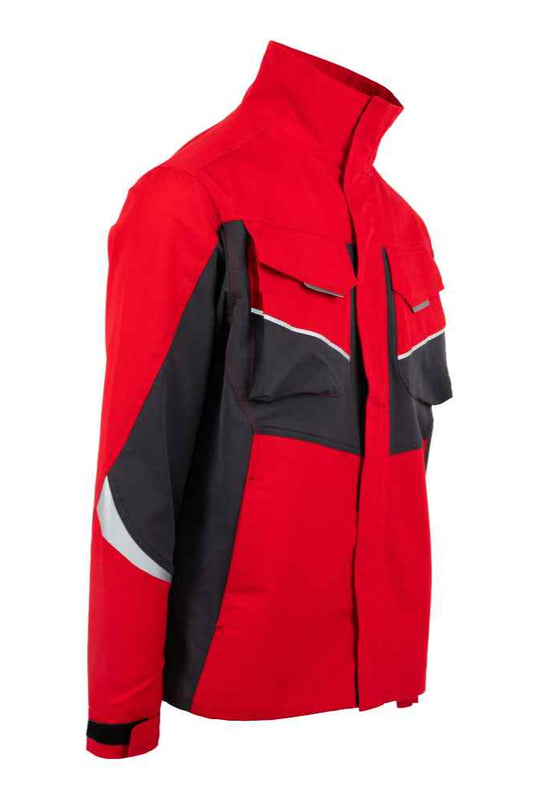 Jacheta stretch Liscia rosu/gri (542b)