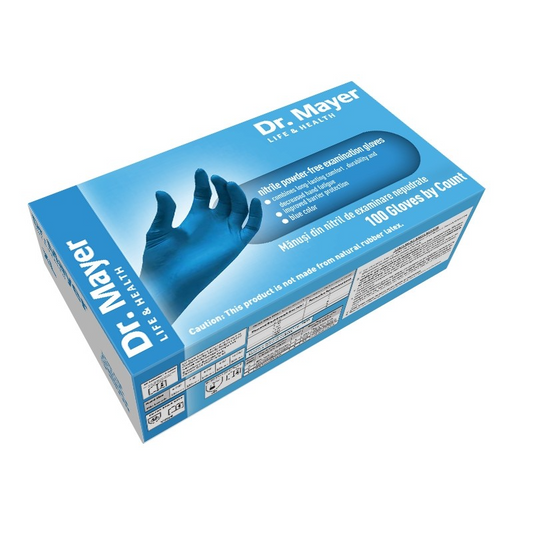 Manusi nitril nepudrate albastre 3.3g Soft Dr Mayer 100buc