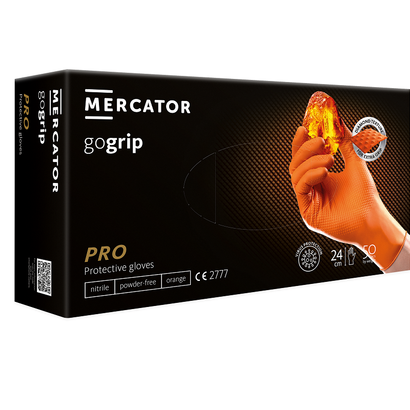 manusi nitril gogrip portocali mercator