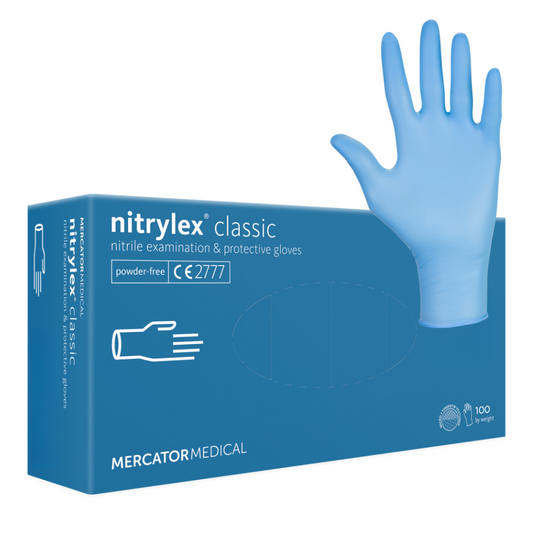 Manusi nitril albastre nepudrate Nitrylex Classic 100buc