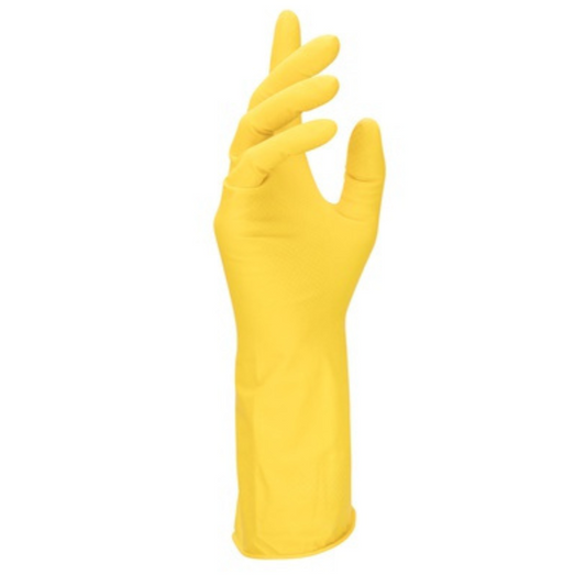 Manusi latex pentru menaj si curatenie galbene Mercator (set 2)