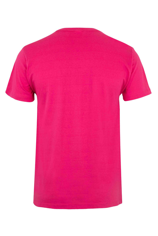 Tricou jersey tubular simplu 155g maneca scurta fucsia Melbourne