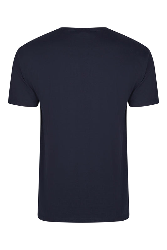 Tricou jersey tubular simplu 155g maneca scurta bleumarin inchis Melbourne