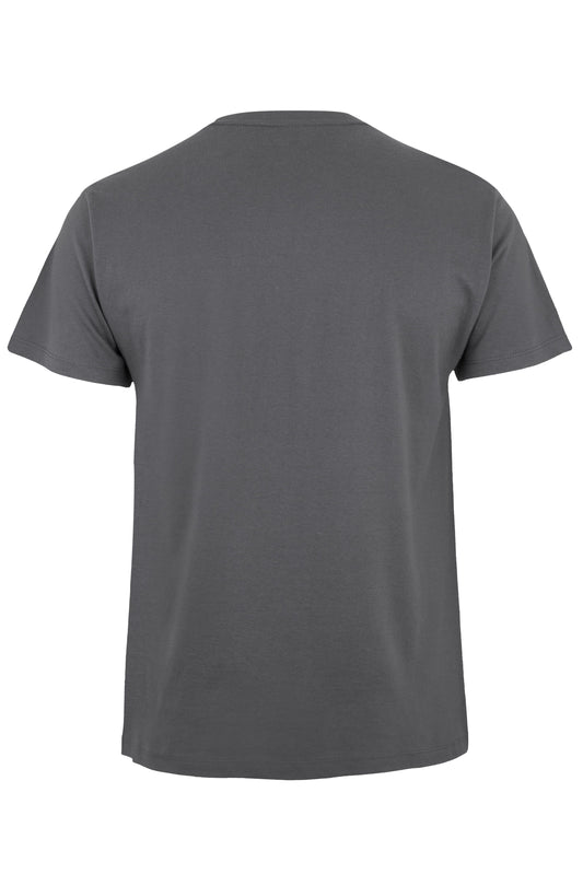 Tricou jersey tubular simplu 190g maneca scurta gri inchis Palm