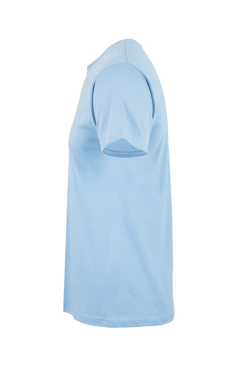 Tricou jersey tubular simplu 190g maneca scurta albastru celest Palm