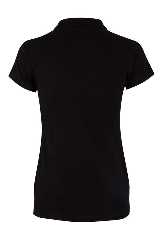 Tricou polo bumbac/poliester 210g dama maneca scurta negru Nobby