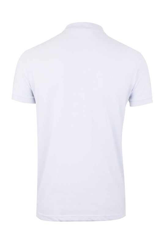 Tricou polo bumbac/poliester 210g maneca scurta alb Gibson