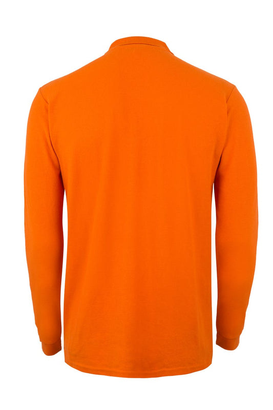 Tricou polo bumbac/poliester 210g maneca lunga portocaliu Clifton
