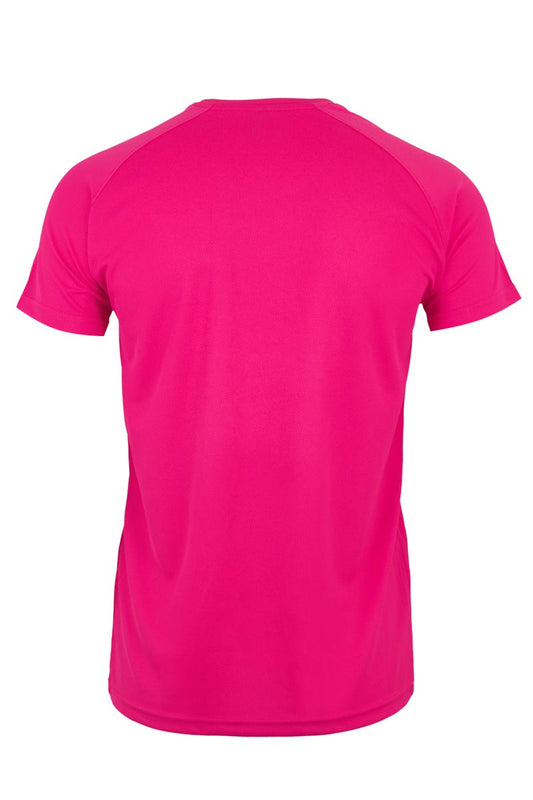 Tricou poliester 130g maneca scurta roz Fluo MK520V