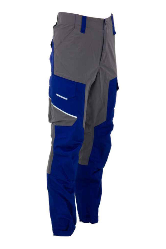 Pantaloni de lucru talie strech Elastico albastru royal/gri (543B)