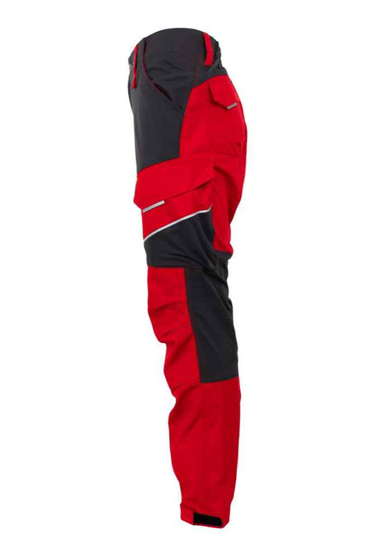 Pantaloni de lucru talie strech Elastico rosu/gri (543B)