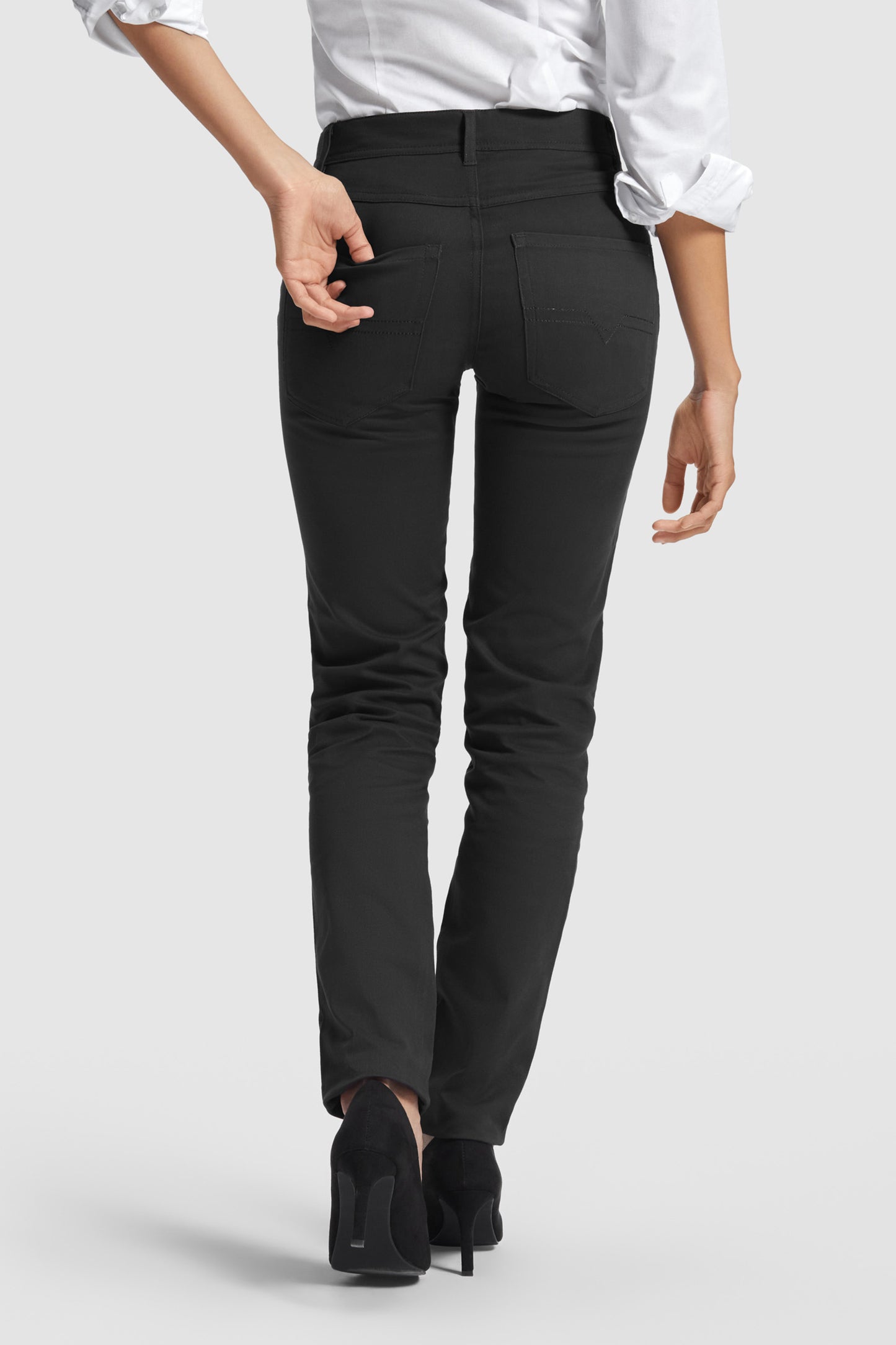 Pantaloni negri dama bumbac 280g Hilton
