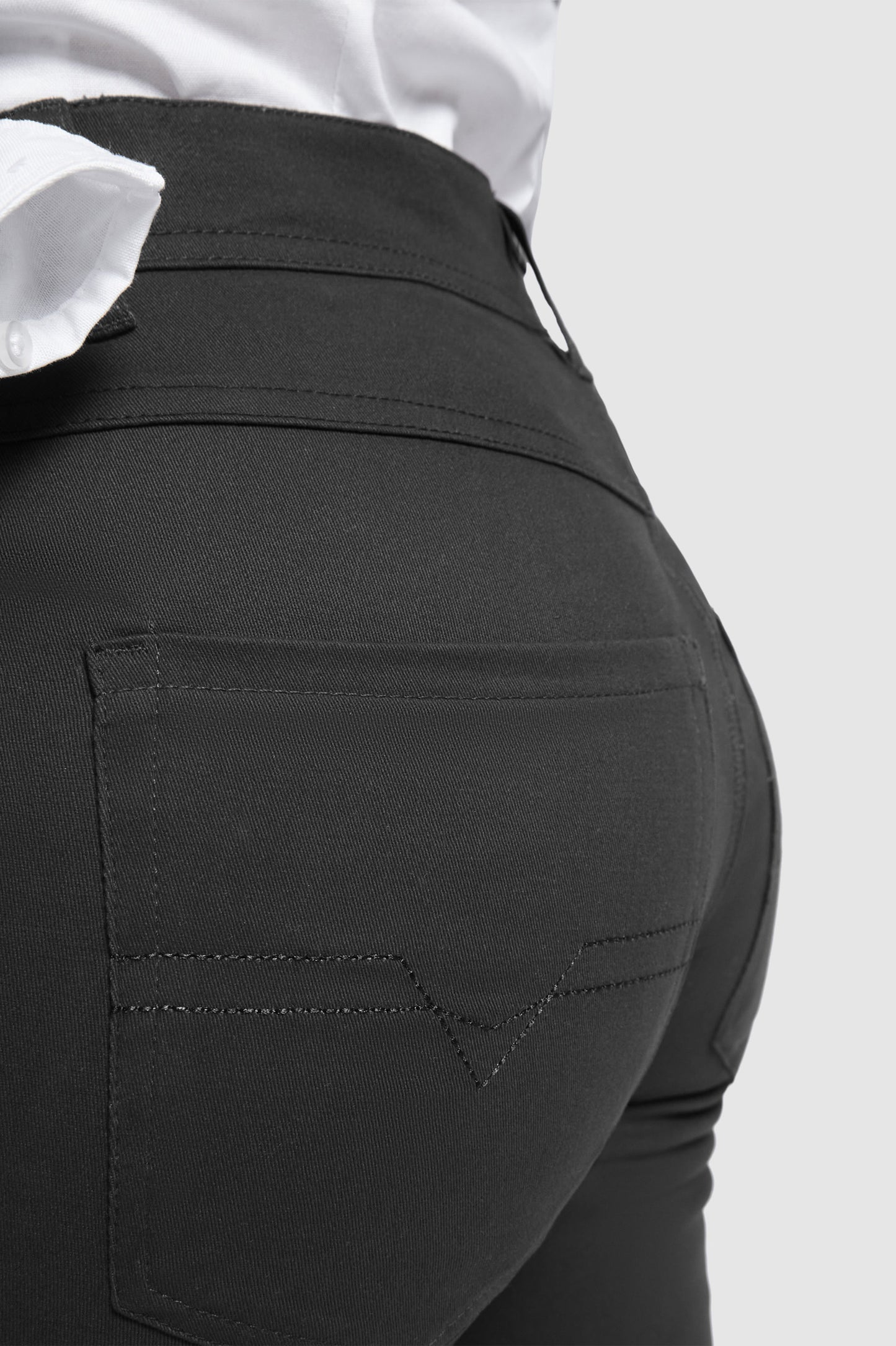 Pantaloni negri dama bumbac 280g Hilton