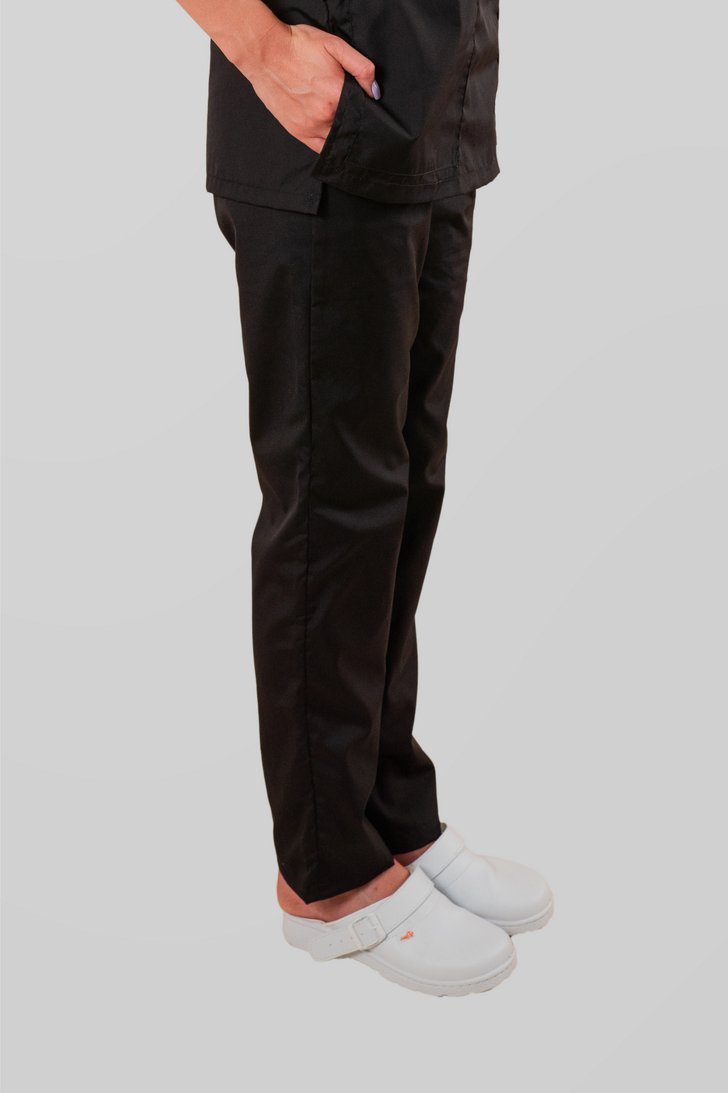 Pantaloni medicali negri unisex poplin 115gr Albert