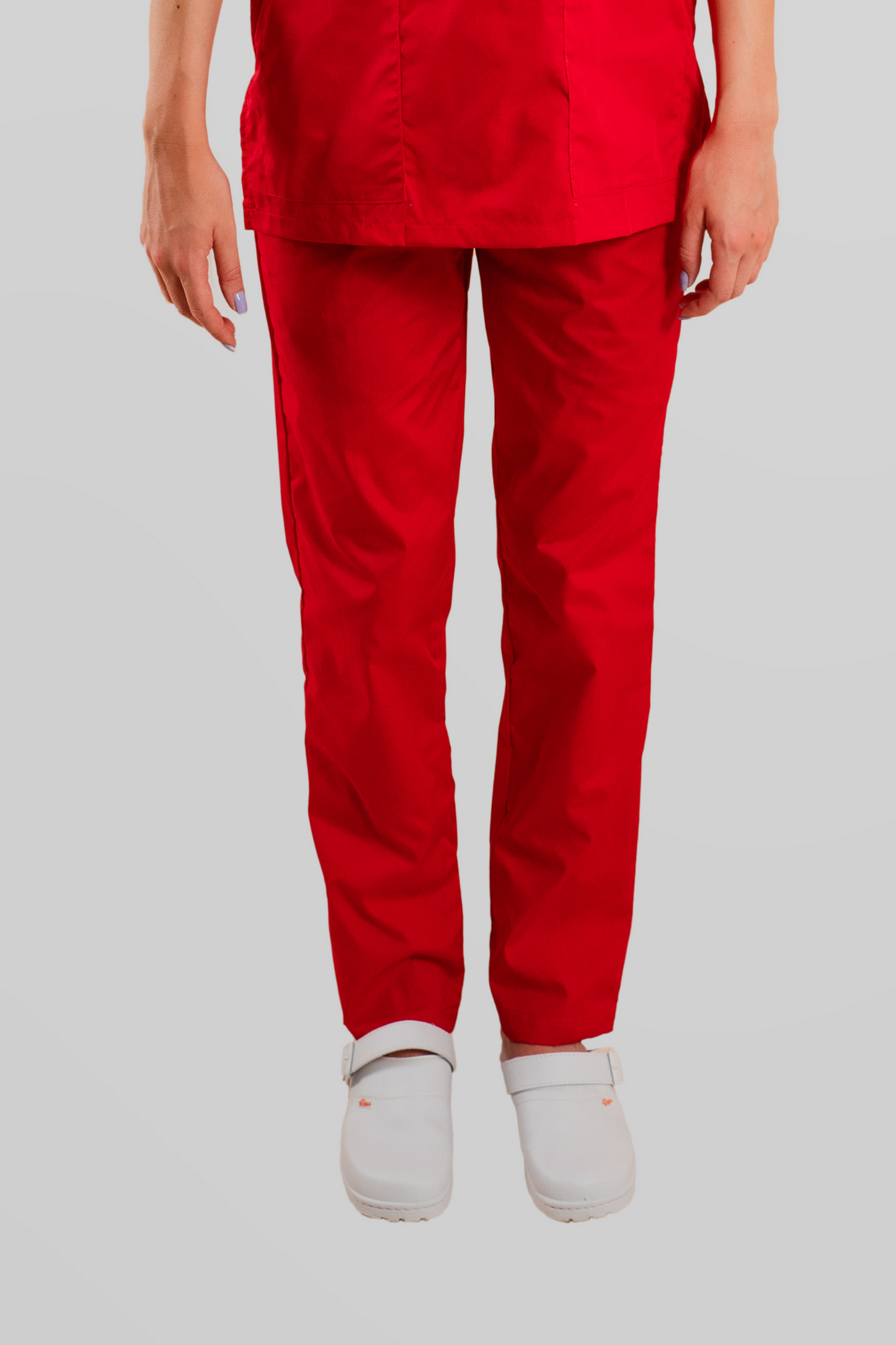 Pantaloni medicali rosii unisex poplin 115gr Albert