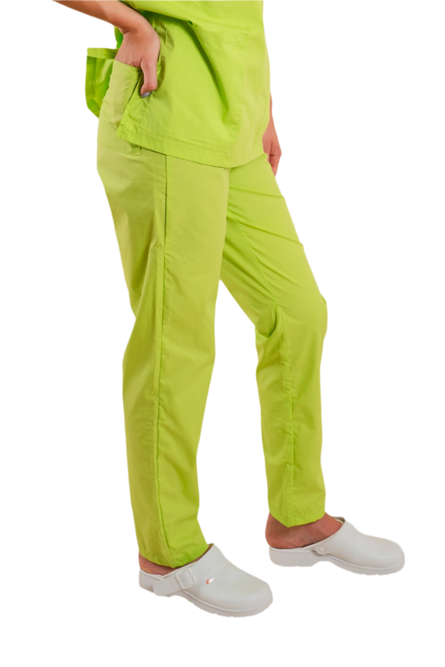 Pantaloni medicali verzi unisex poplin 115gr Albert
