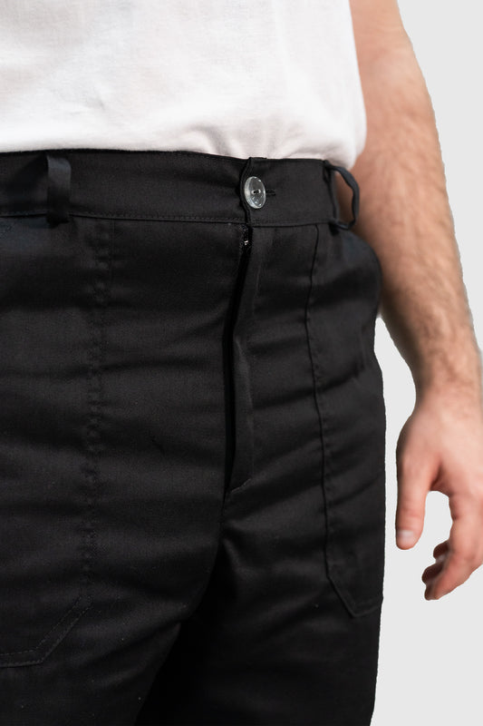 Pantaloni de lucru negri unisex tercot 195g Milo