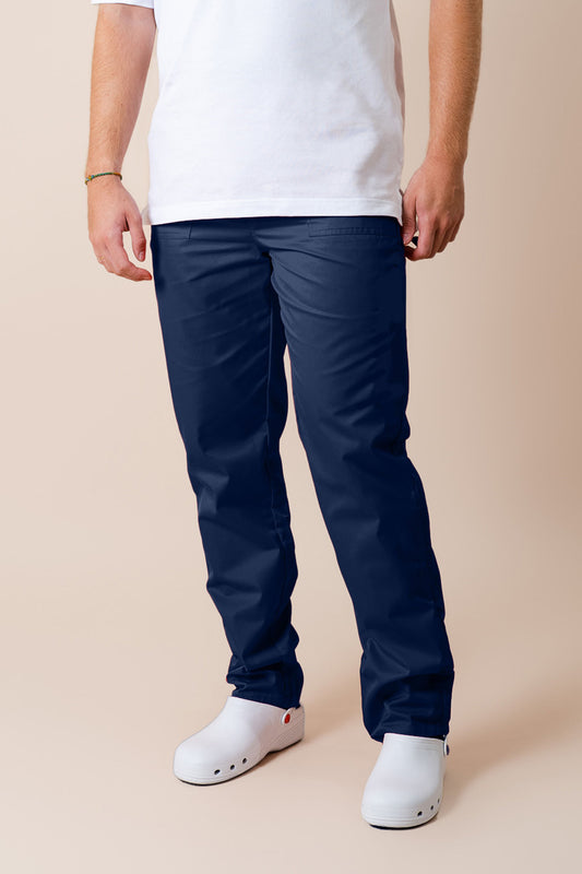 Pantaloni bleumarin unisex poplin elastan 165g Eric
