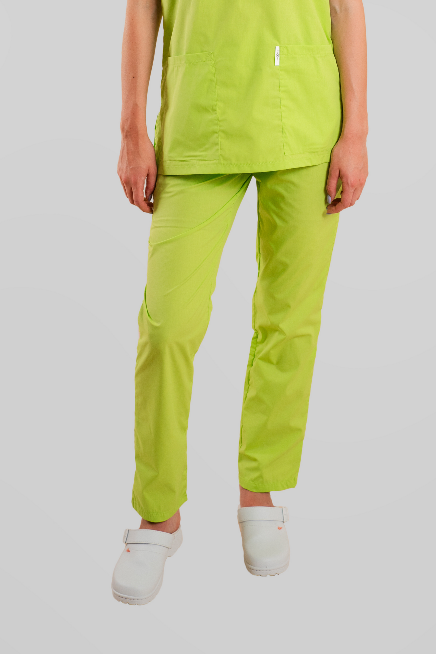 Pantaloni medicali verzi unisex poplin 115gr Albert